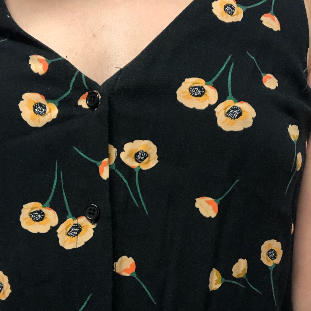 Popsugar dress Button up poppy patterned shift dress